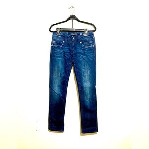 Miss Me Womens Signature Skinny Jeans Size 29 Dark Wash EUC